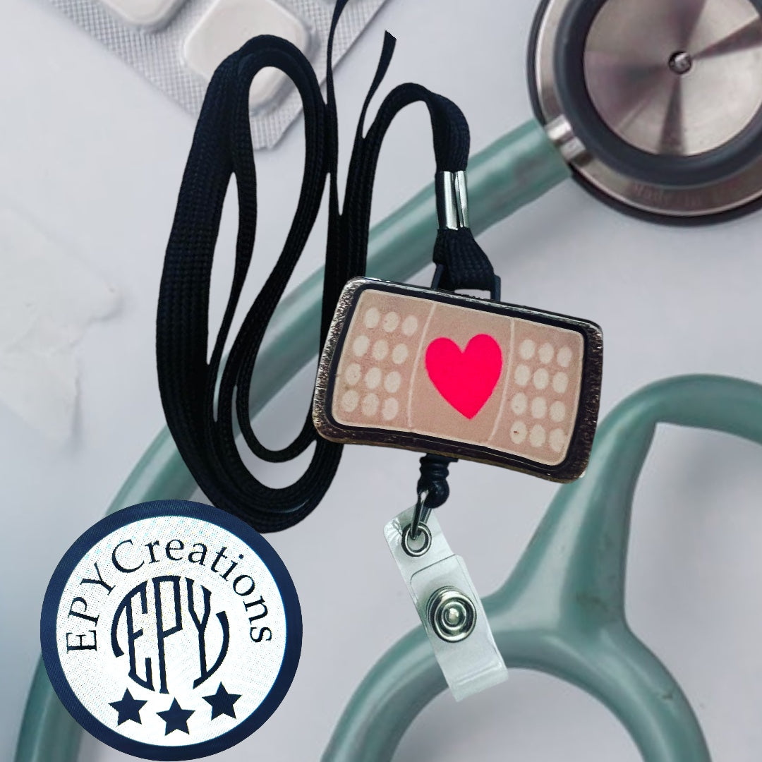 Band Aide Acrylic Badge Reel