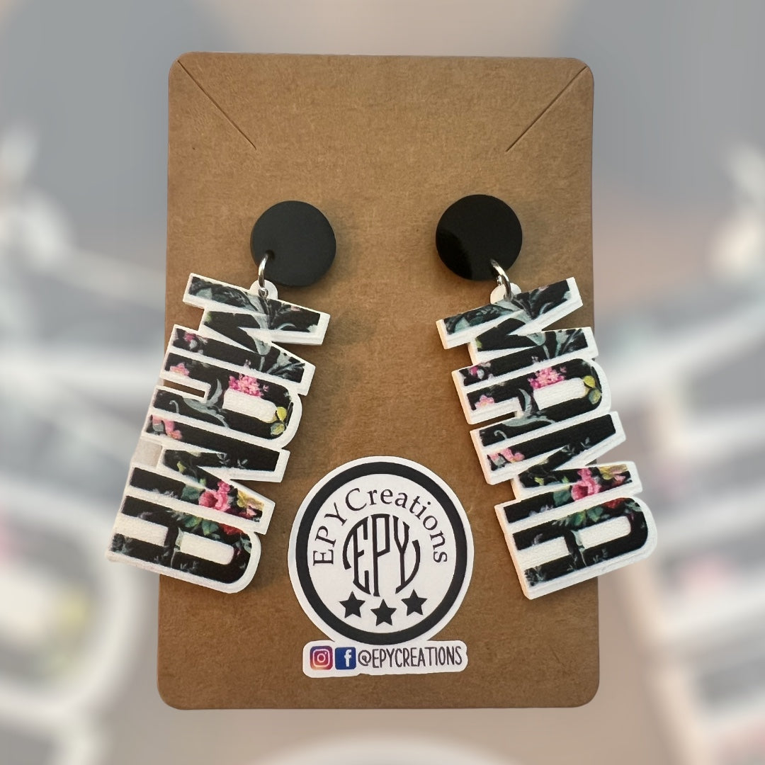Mama Flowered Earrings
