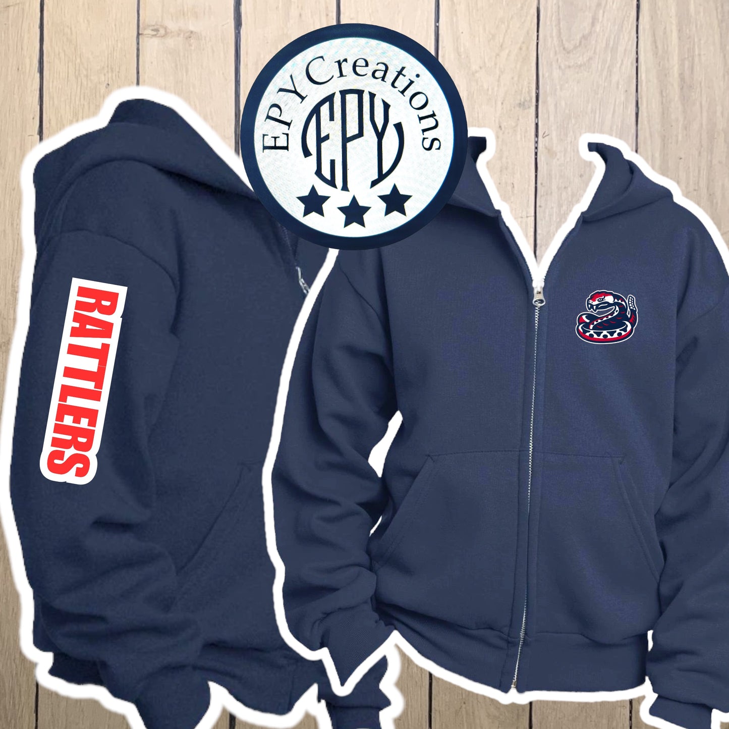 RATTLER ZIP UP HOODIE