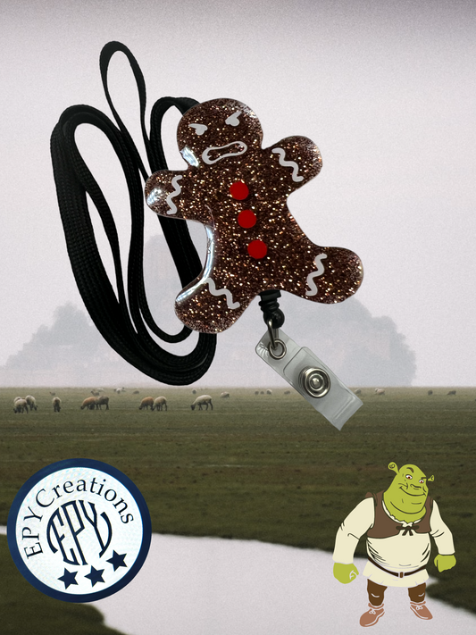 Angry Gingerbread Man 2in Acrylic Badge reel