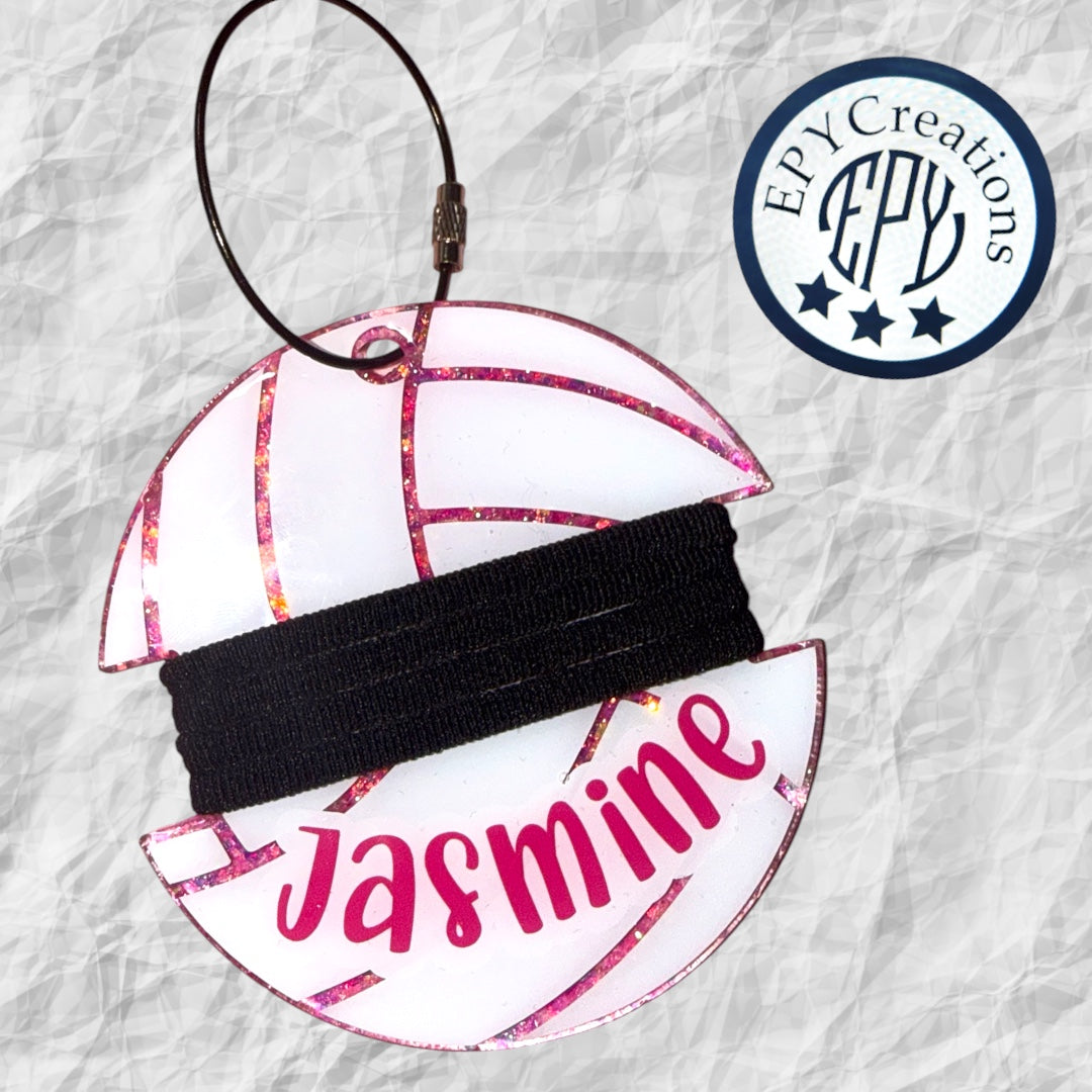 Hair Tie Holder Bag Tag- Acrylic