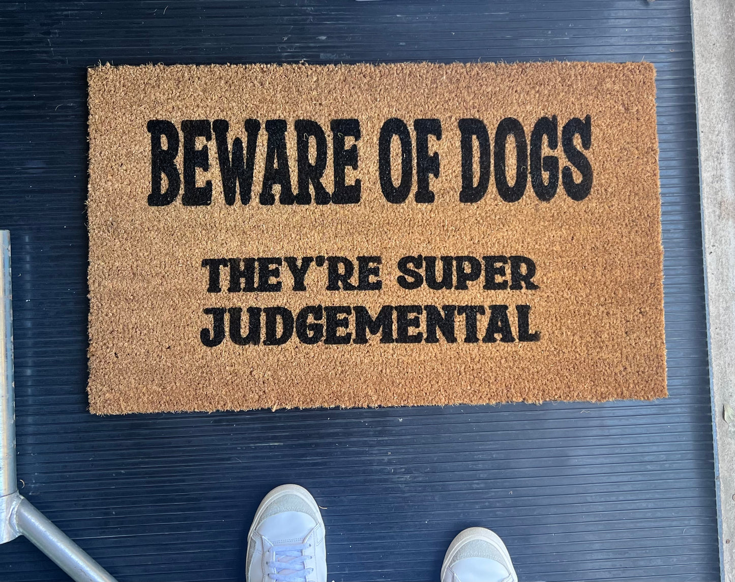 Beware of Dogs Judgemental Mat