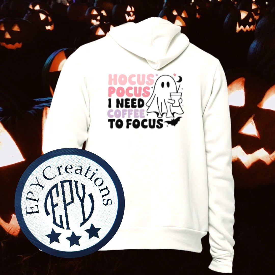 Hocus Pocus I Need Coffee to Focus Halloween Hoodie