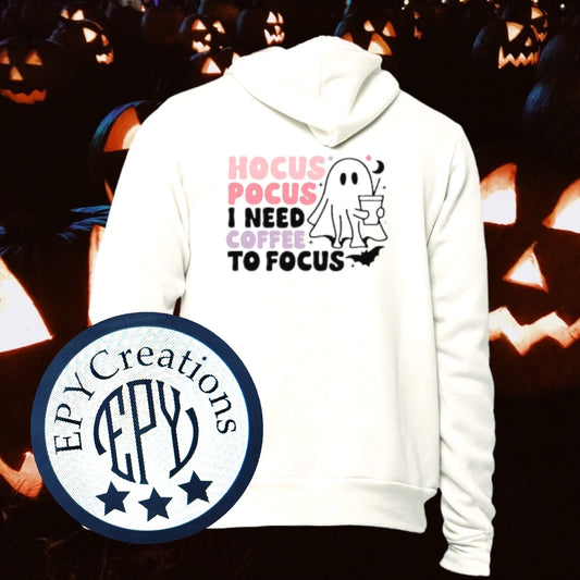 Hocus Pocus I Need Coffee to Focus Halloween Hoodie