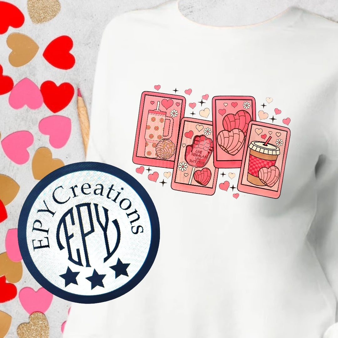 Conchas, Coffee, and Un Ratito Valentine’s day Card design (4 available)