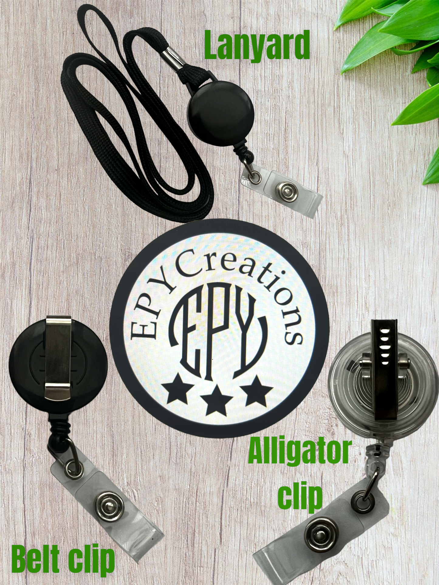 Christmas Ghost Acrylic Badge Reel