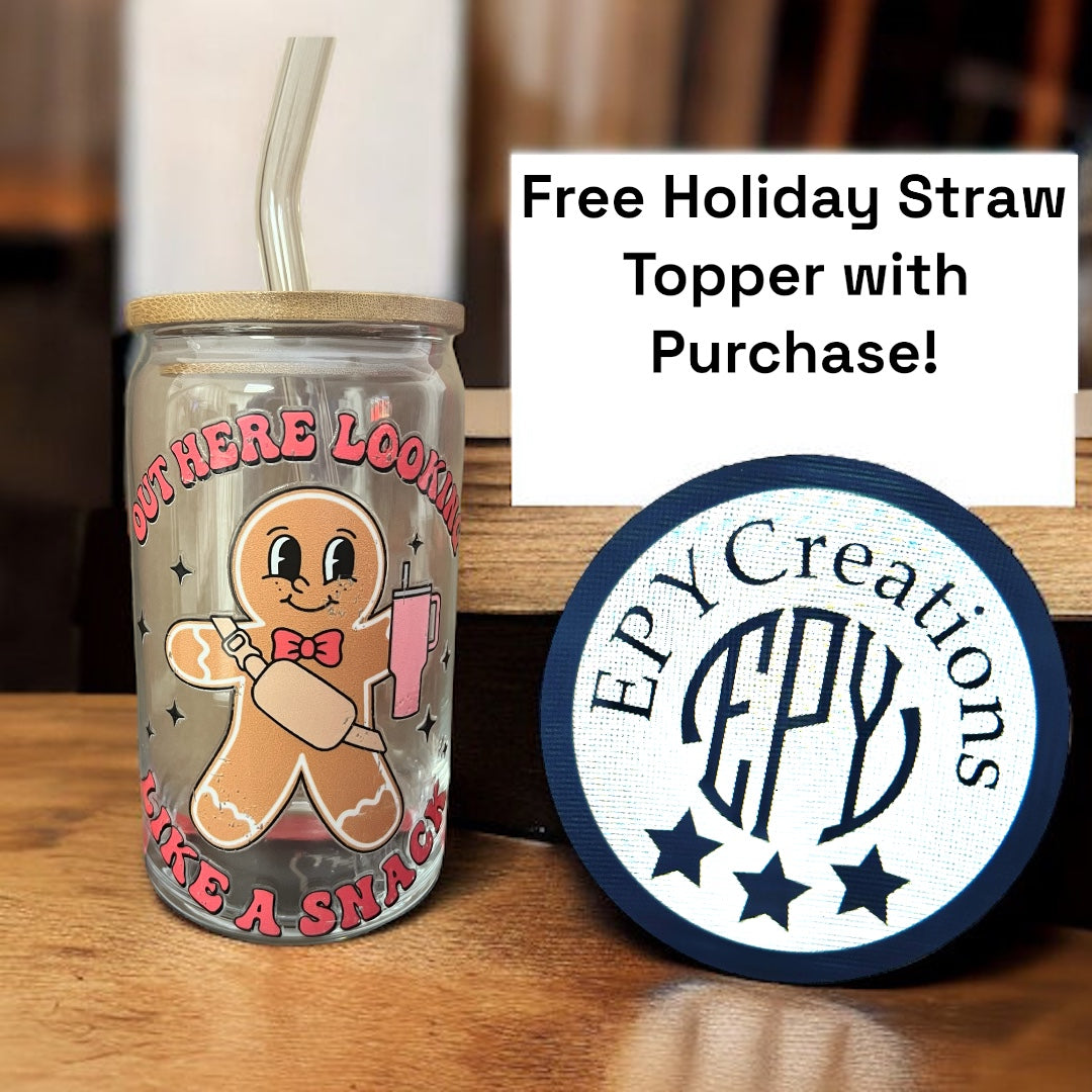 Out Here Looking Like a Snack Glass Cup with Straw