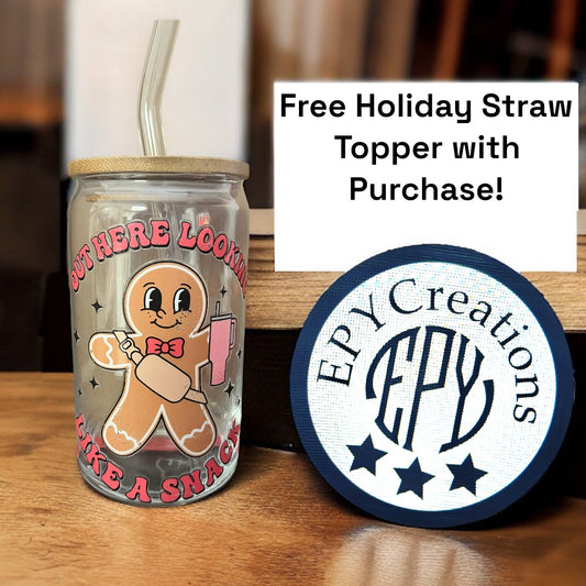 Out Here Looking Like a Snack Glass Cup with Straw