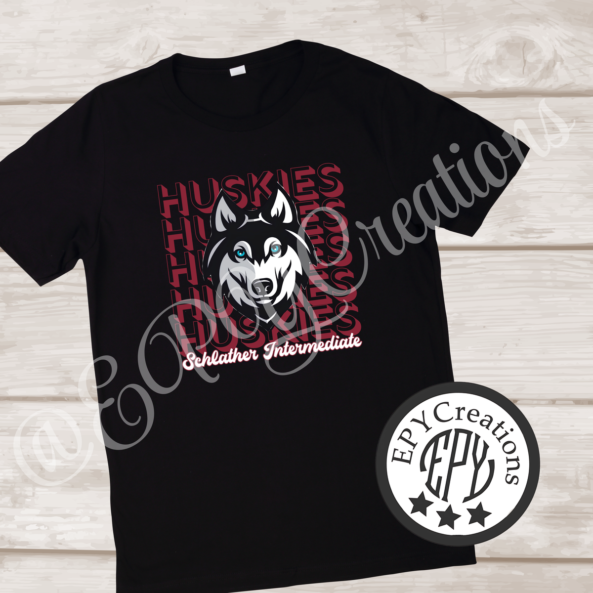 Huskies Repeat Design Tees- Schlather
