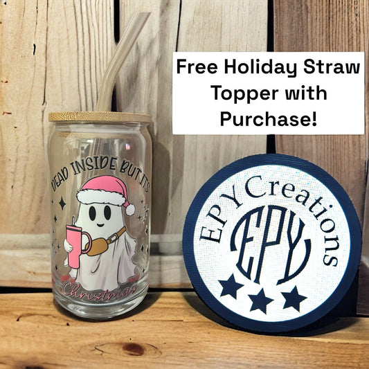 Dead Inside but it’s Christmas Glass Cup