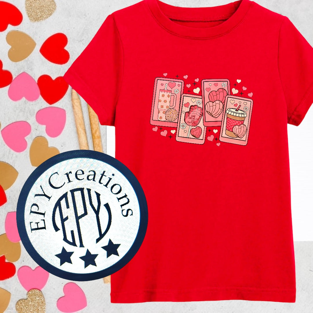 Conchas, Coffee, and Un Ratito Valentine’s day Card design (4 available)