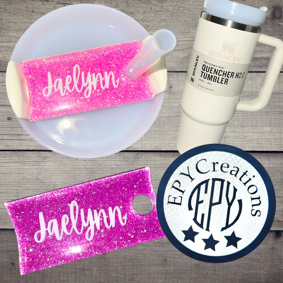 Tumbler Tags- (fit Stanley 20/30/40 oz) "A" Font