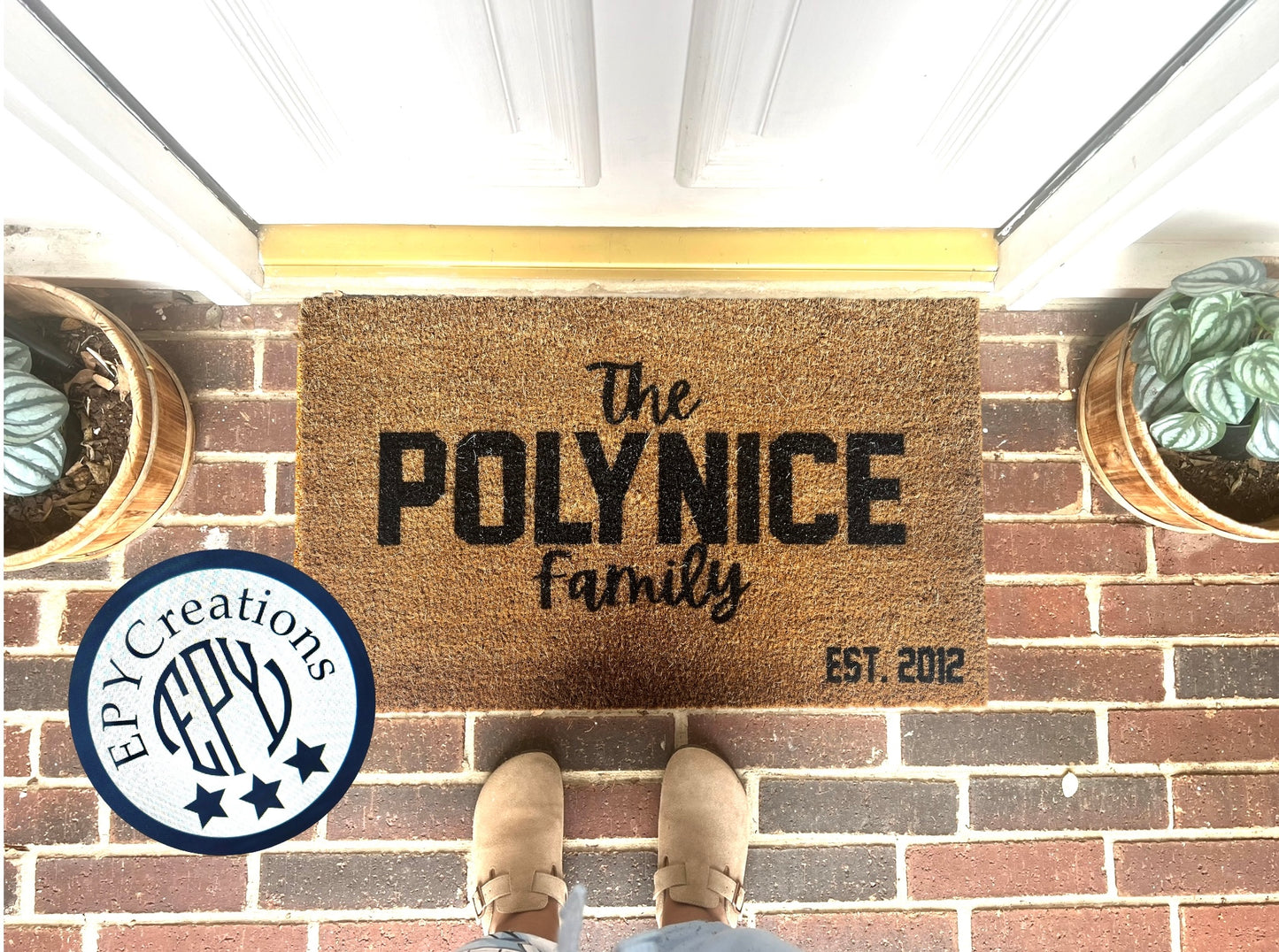 Custom Name Door Mat