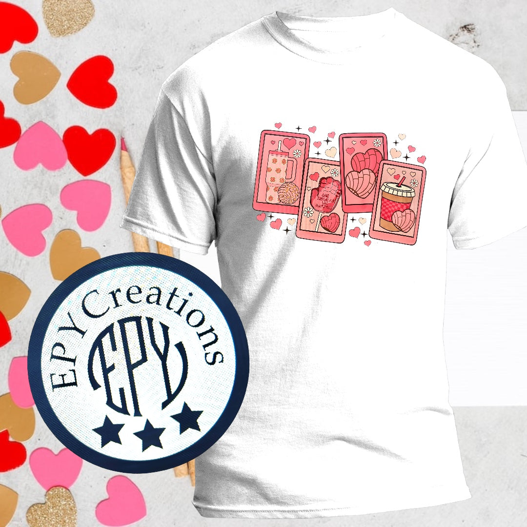 Conchas, Coffee, and Un Ratito Valentine’s day Card design (4 available)