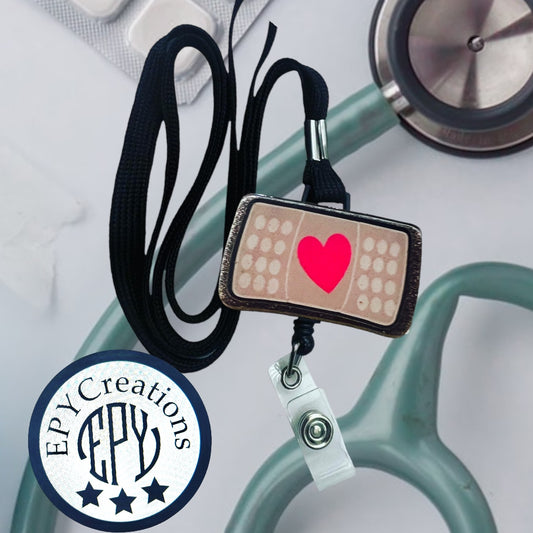 Band Aide Acrylic Badge Reel