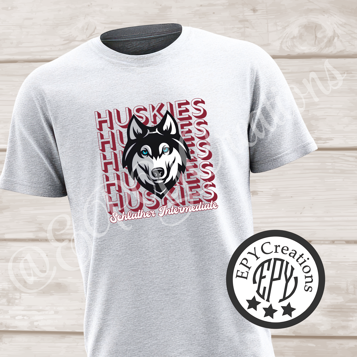 Huskies Repeat Design Tees- Schlather