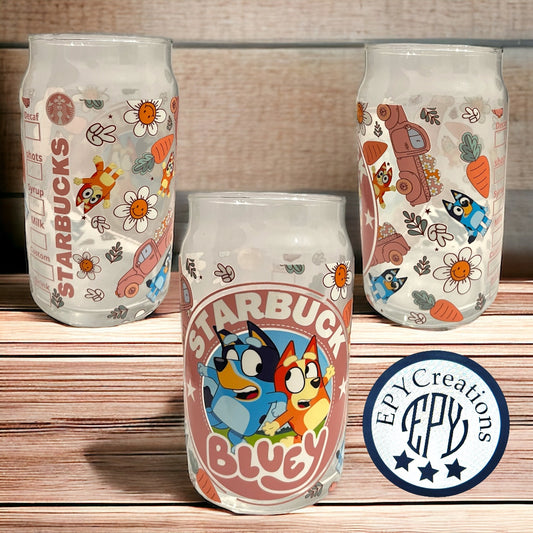 Bluey ⭐️ Bucks Cup with Glass Straw