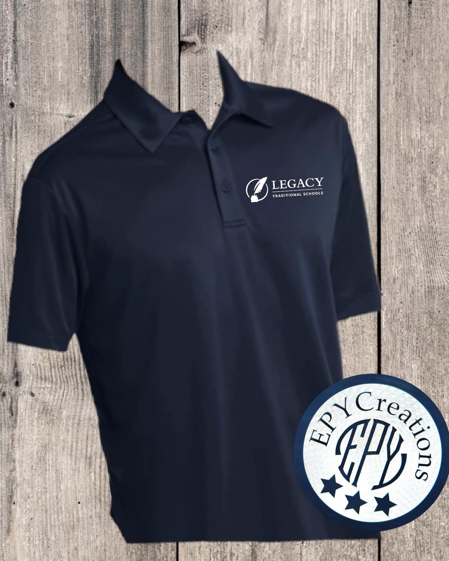 LTS Legacy Logo Polo ADULT- Red, Maroon, & Blue/ White Logo