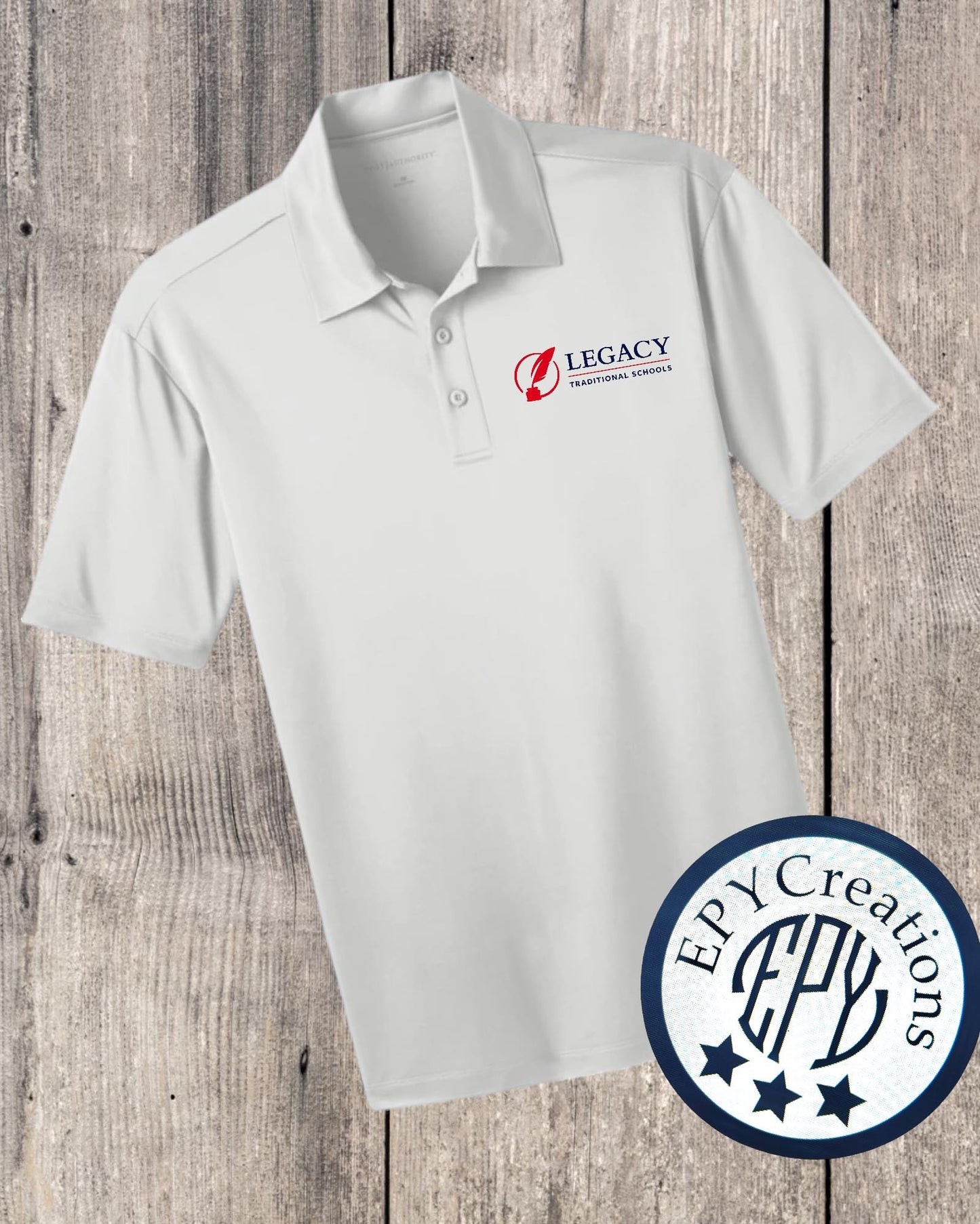 LTS Legacy Logo Polo ADULT- Blue & Red Print