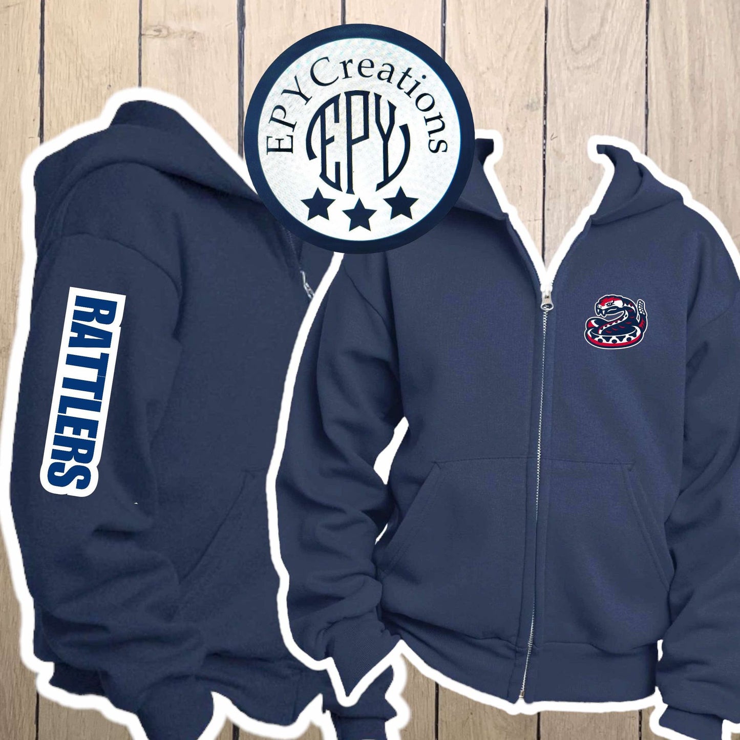 RATTLER ZIP UP HOODIE