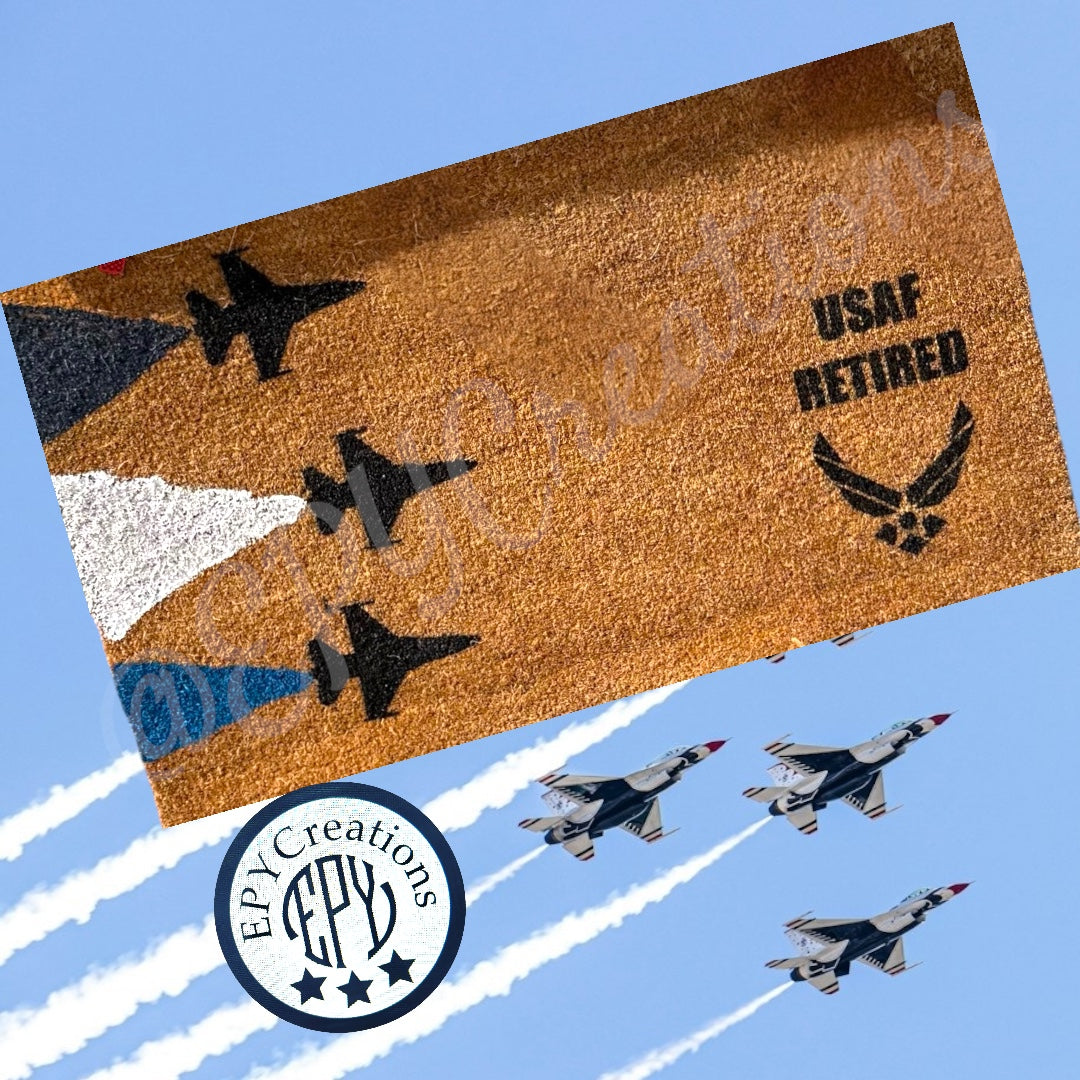 Retired Air Force Door Mat