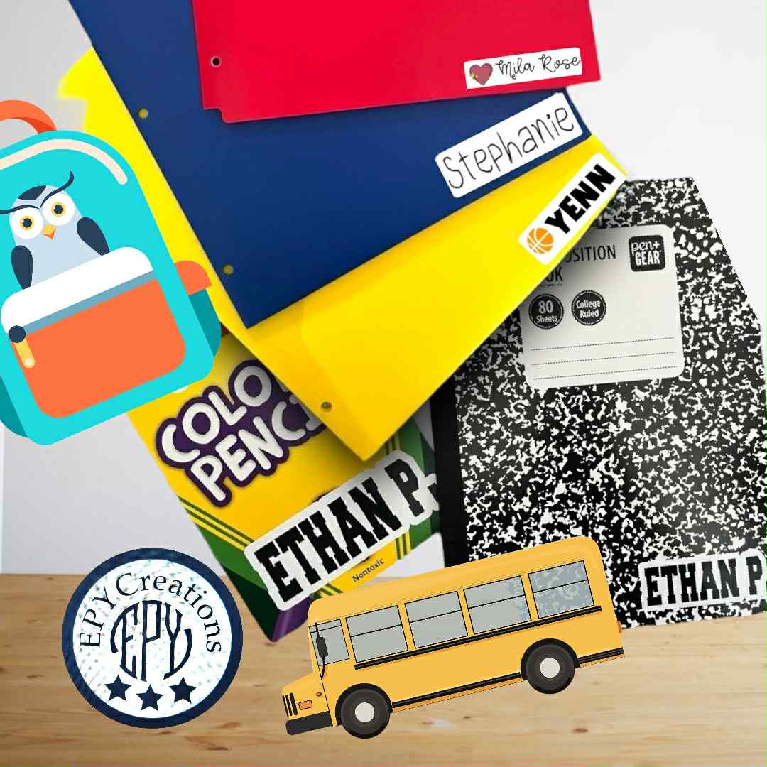 Custom School Vinyl Stickers / Labels