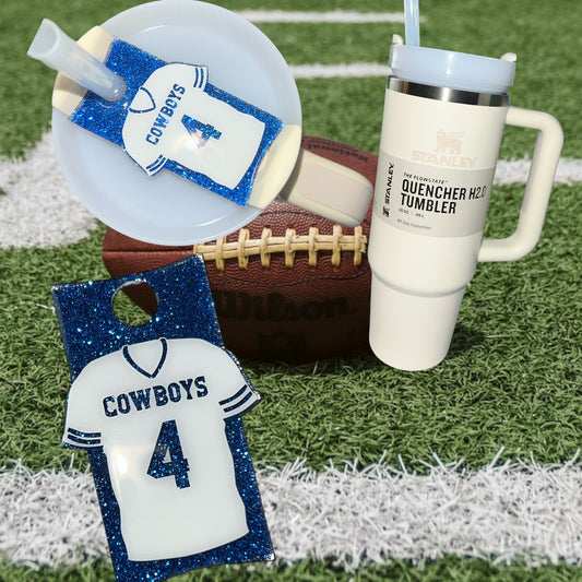 Football Jersey Tumbler Tags (fit Stanley 20/30/40 oz)