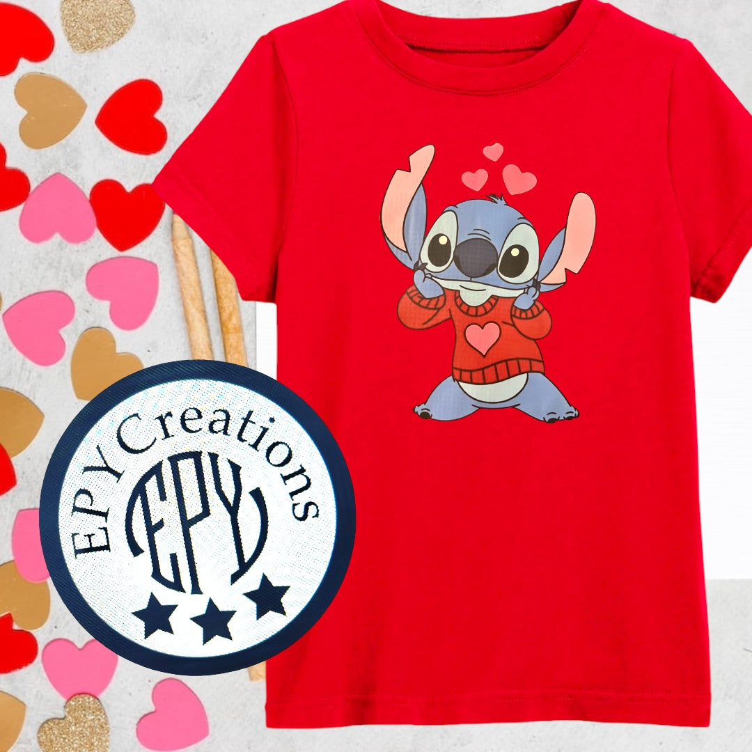 Stitch Inspired/ Alien Valentine Design (4 available)