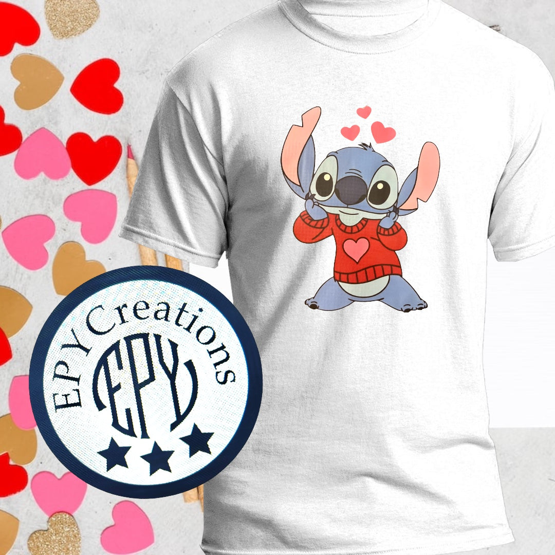 Stitch Inspired/ Alien Valentine Design (4 available)