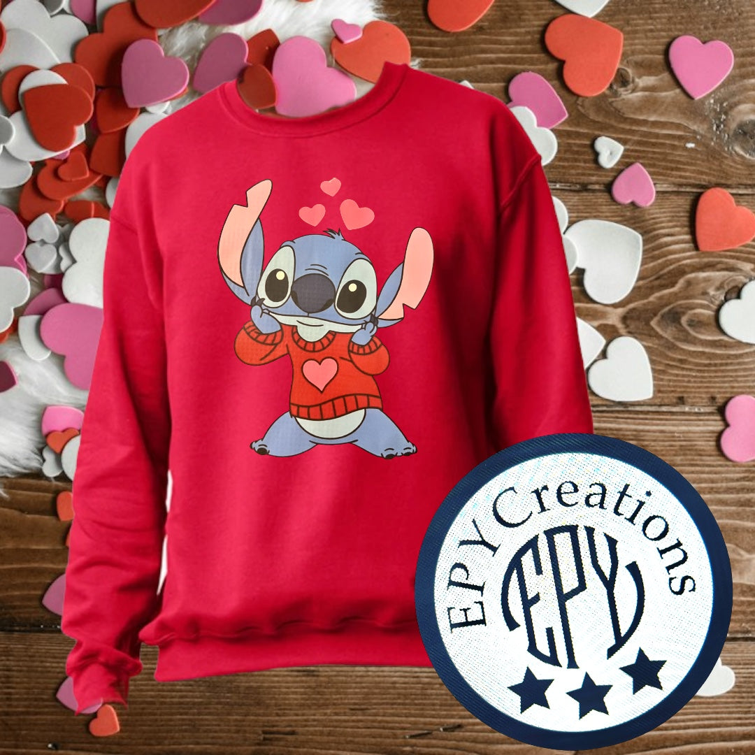 Stitch Inspired/ Alien Valentine Design (4 available)