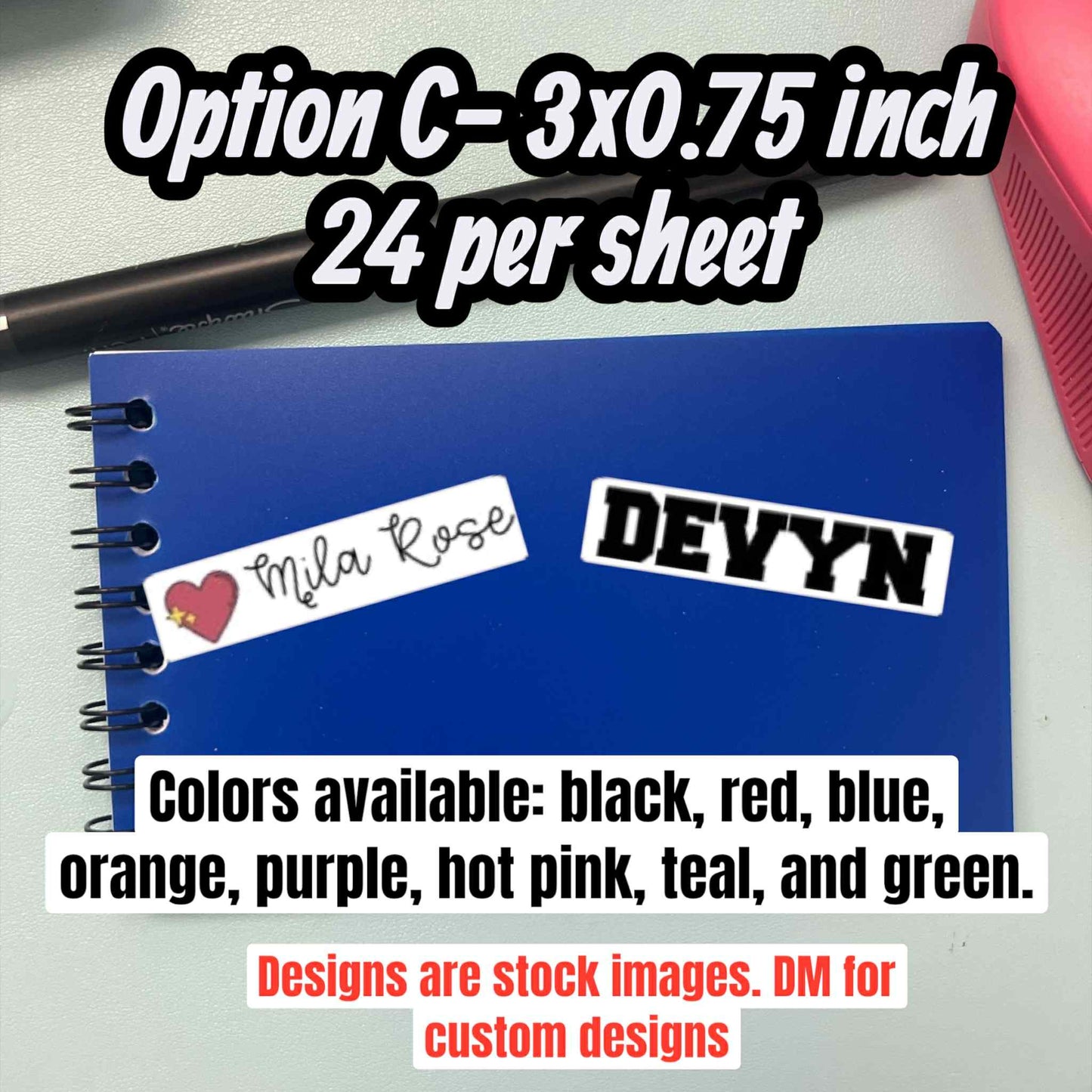 Custom School Vinyl Stickers / Labels