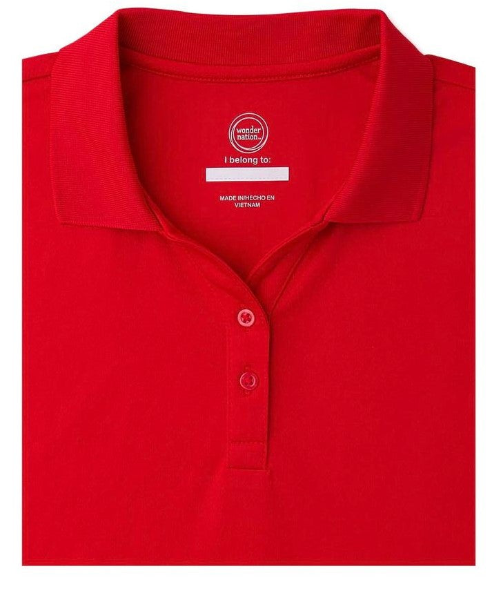 LTS Legacy Logo Polo *GIRLS*- Red & Blue/ White Logo