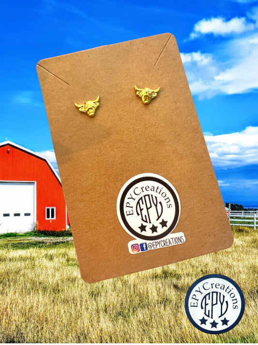 Cow Stud Earrings