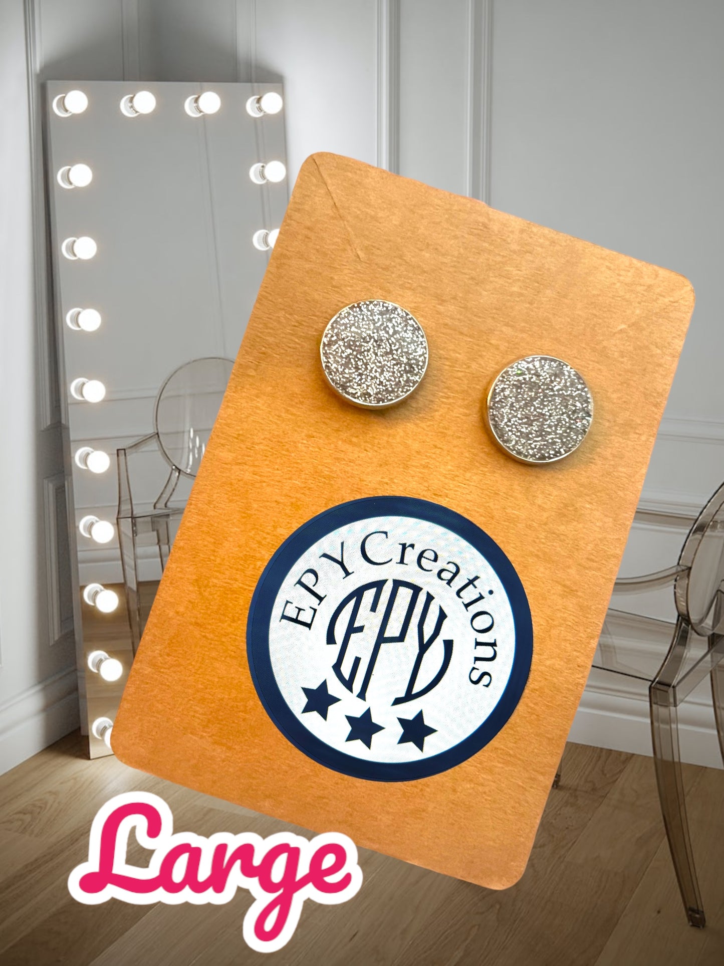 Glitter Stud Earrings