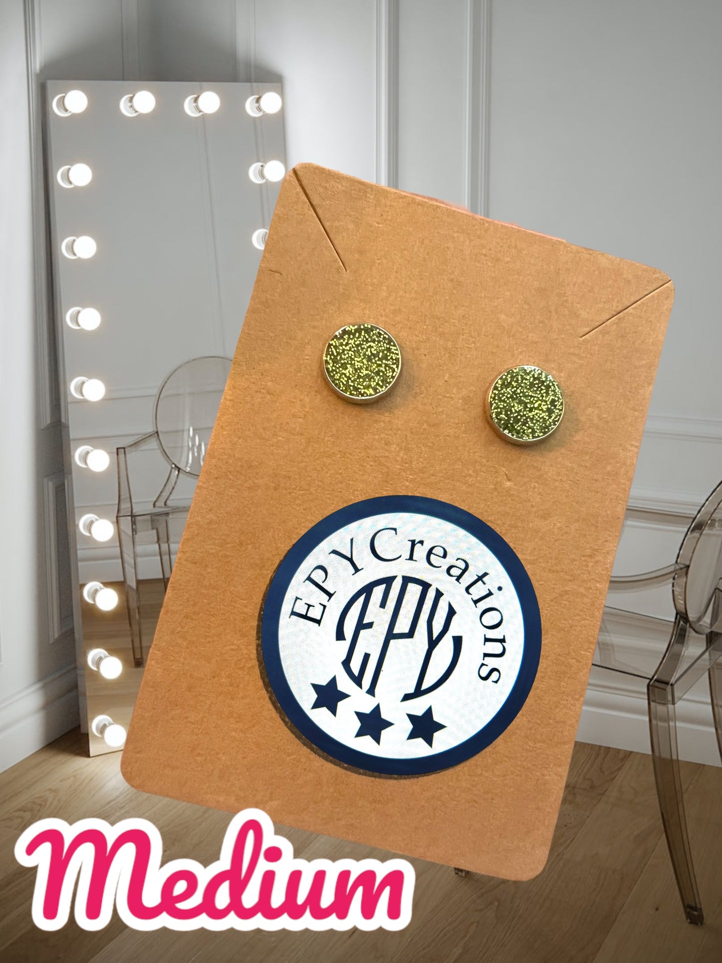 Glitter Stud Earrings