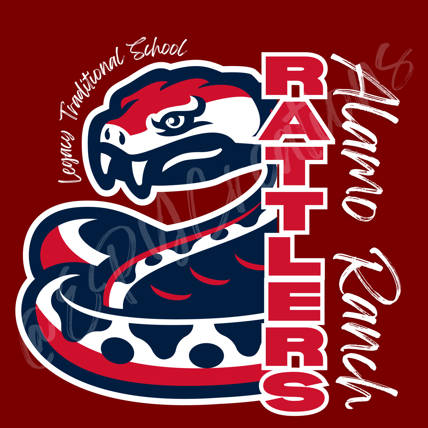 NEW- Vertical Rattler Design Tees-Alamo Ranch