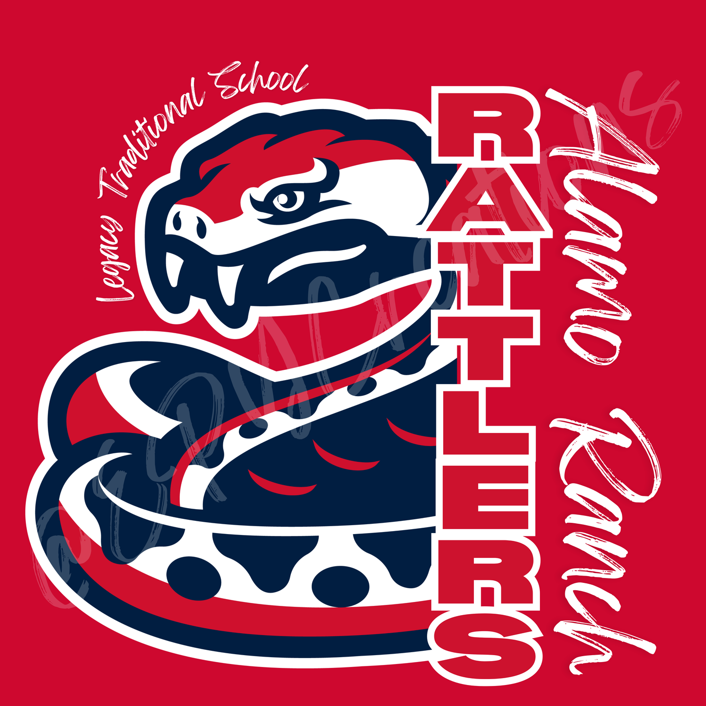 NEW- Vertical Rattler Design Tees-Alamo Ranch