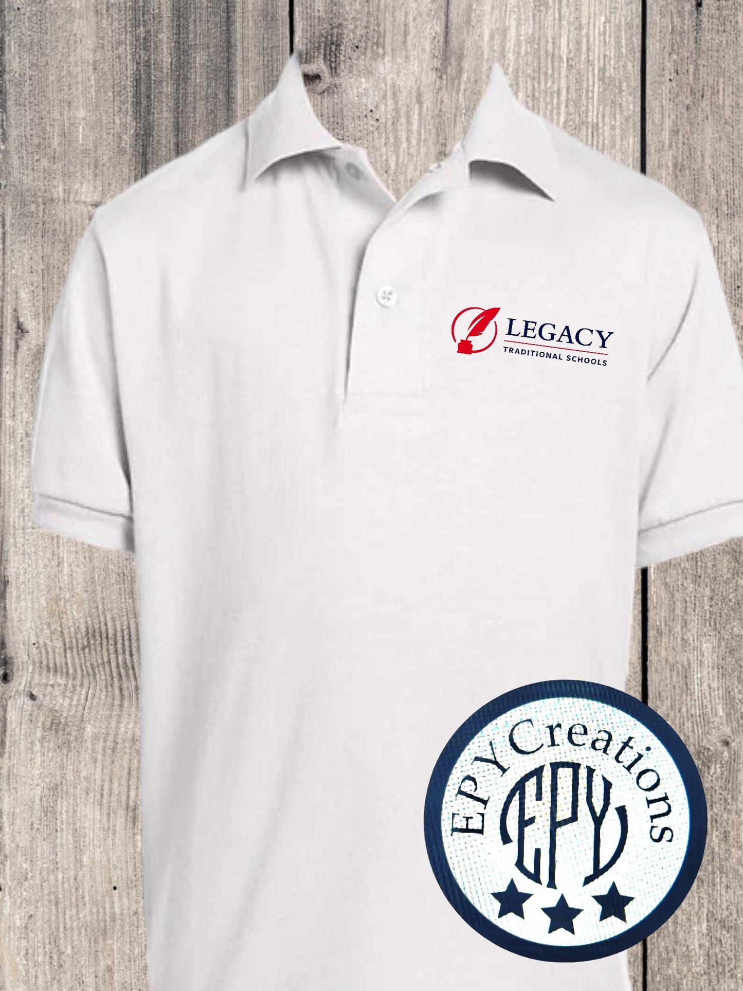 LTS Legacy Logo Polo YOUTH- Blue & Red Print