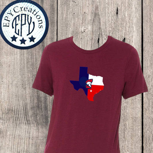 Spartan Texas Tri Color Texas Design Tee