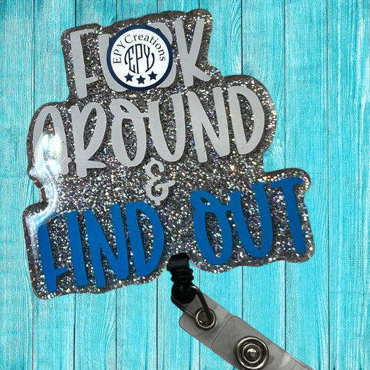FAFO Acrylic Badge Reel