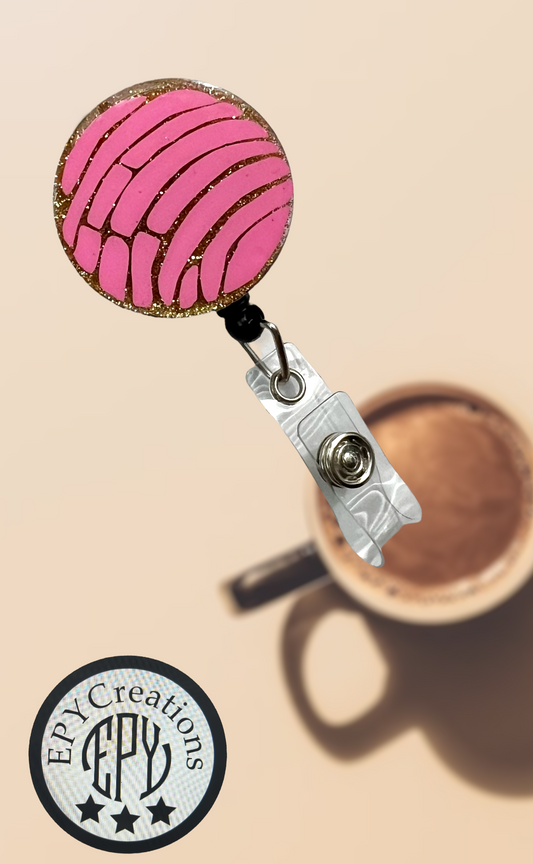 Concha- pink with gold glitter
